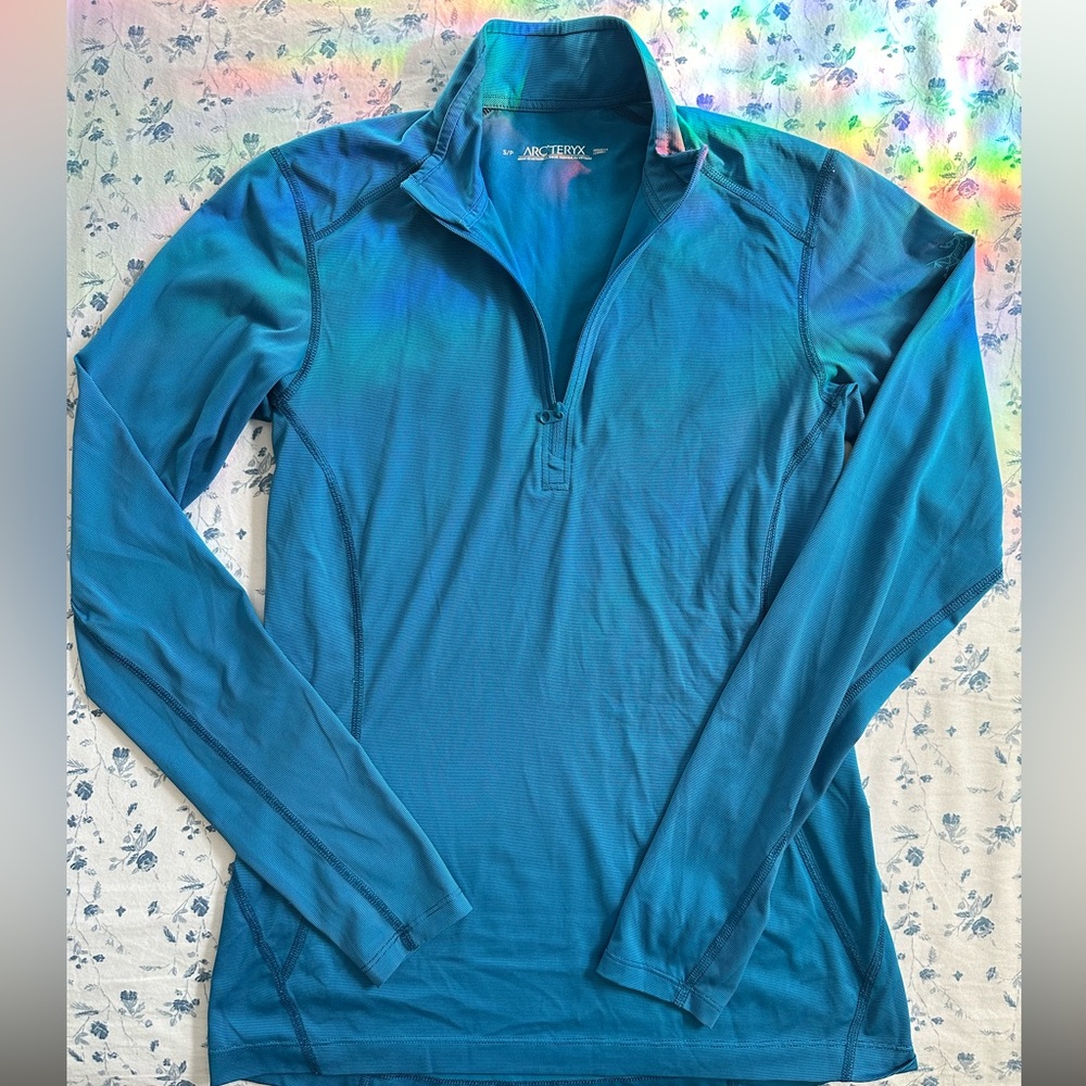 Arc'teryx Teal Half-Zip quick dry running shirt